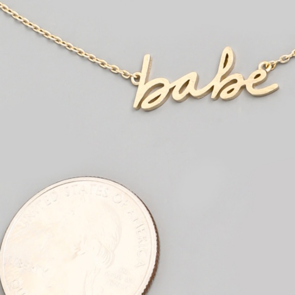 Not Your Babe Necklace Matte Gold - Picture 2 of 2